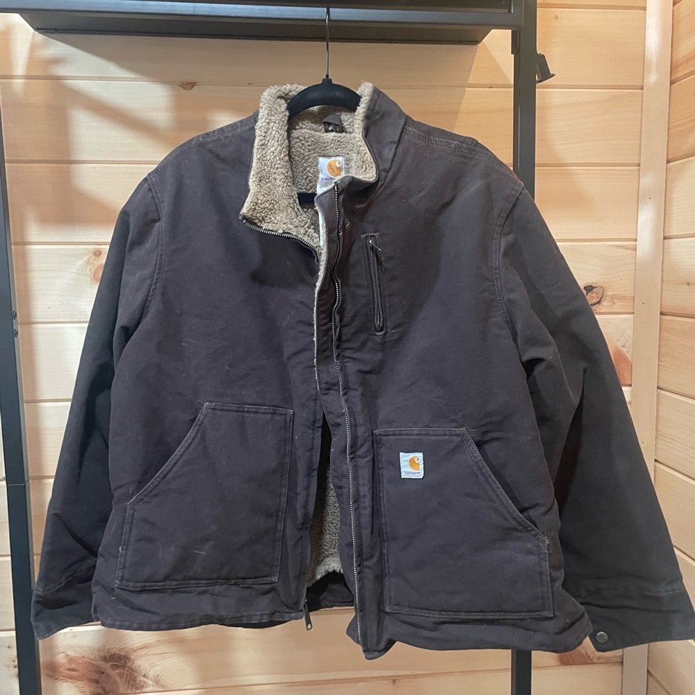Carhartt for Women Brown Sherpa-Lined Jacket